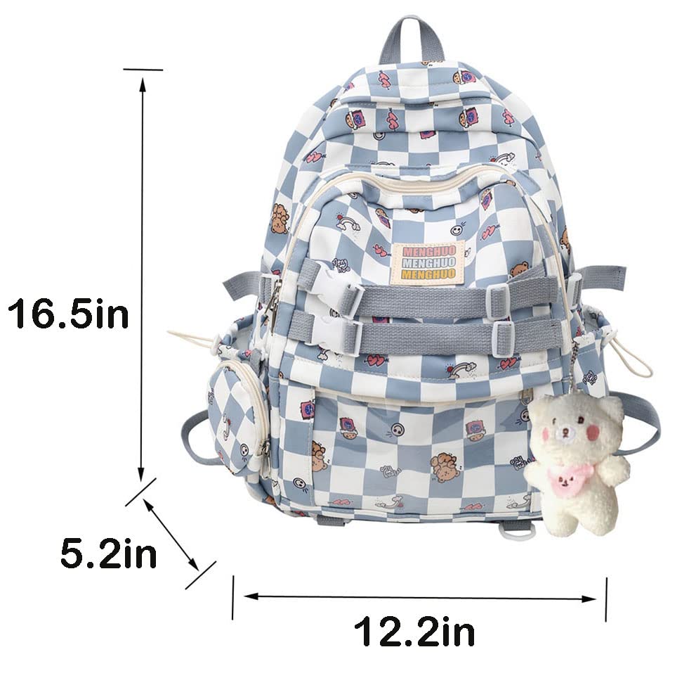 Lokkcy Kawaii Backpack for School,Backpacks for Girls and Backpack for Girls 10-12 Japanese School Bag book bags for girls 8-12(blue)