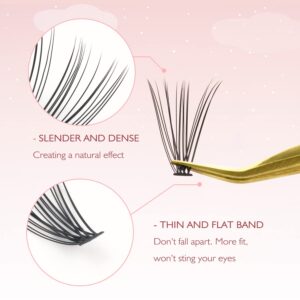 20D Lash Clusters, 240pcs Individual Lashes Extensions Volume Cluster Lashes, 10-14mm Mix Lengths 20 Roots C Curl 0.07mm Thickness eyelash and Apply Under your Lashes(10/11/12/13/14mm )