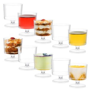 lakesstory 2 oz wine plastic glassess pack of 10 small wine sampler glasses plastic wine glasses 2oz tasting drinking glasses recyclable tumbler mini dessert cups appetizer cups degustation
