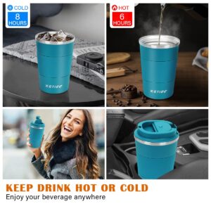 KETIEE Travel Mug 12oz, Insulated Coffee Mug with Leakproof Lid, Travel Coffee Mug Vacuum Stainless Steel Double Walled Reusable Coffee Cup for Hot and Iced Coffee Tea Water