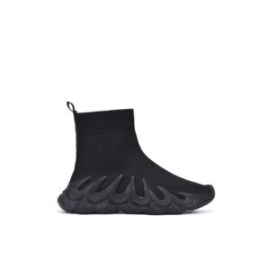 Cape Robbin Santorini Sneakers for Women, High Top Fashion Sneakers - Black Size 7