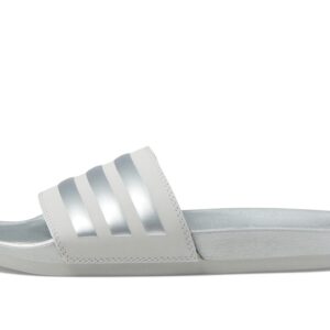 adidas Women's Adilette Comfort Slides Sandal, Grey/Silver Metallic/Grey, 8