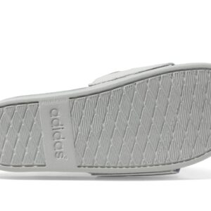 adidas Women's Adilette Comfort Slides Sandal, Grey/Silver Metallic/Grey, 8