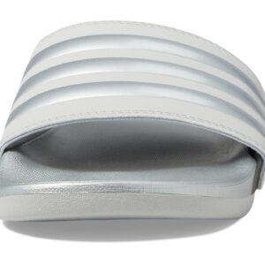 adidas Women's Adilette Comfort Slides Sandal, Grey/Silver Metallic/Grey, 8