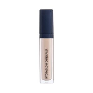 lune+aster hydraglow concealer - light - this medium to full coverage, skin-nourishing concealer hides dark undereye circles, blemishes, redness and other imperfections.