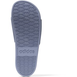 adidas Women's Adilette Comfort Slides Sandal, Blue Dawn/Blue Fusion Metallic/Blue Dawn, 11