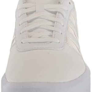 adidas Women's Court Platform Skate Shoe, White/White/Black, 9