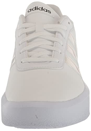 adidas Women's Court Platform Skate Shoe, White/White/Black, 9