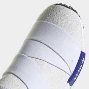 adidas Women's NMD_r1 Sneaker, White/Lucid Blue/Black, 9
