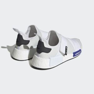 adidas Women's NMD_r1 Sneaker, White/Lucid Blue/Black, 9
