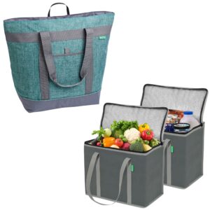 creative green life cooler bag and insulated grocery bags