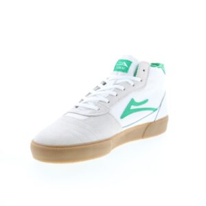 Lakai Cambridge Mid, Skate Shoes, White/Grass Suede, 12