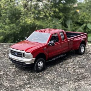 2019 F-350 Dually, Ruby Red and Stone Gray - Greenlight 46070/48 - 1/32 Scale Diecast Model Toy Car