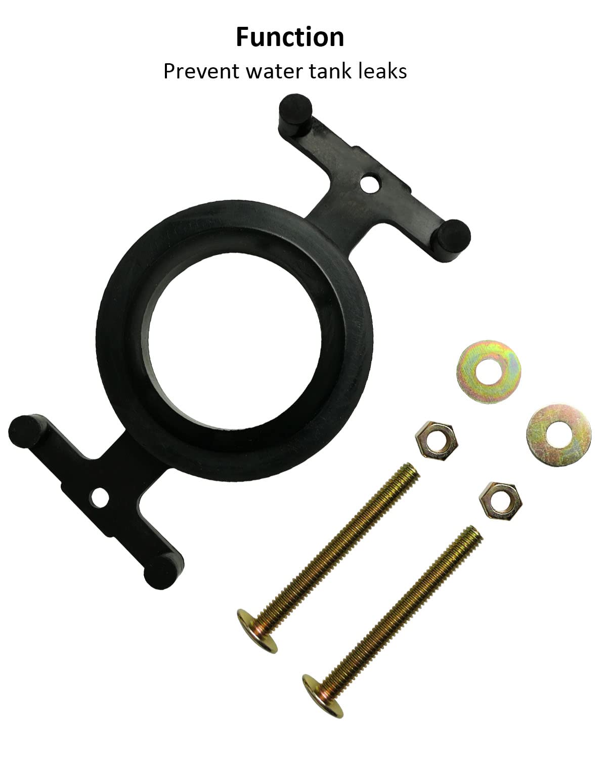 04-3817 Toilet Tank to Bowl Bolt Set Fit for Eljer Toilet and Most Flush Valve Opening Toilet Tanks with Gasket Solid Brass Kits