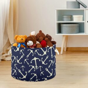 Marine Nautical Large Storage Basket for Toys Storage Bin Box Kids Laundry Hamper for Nursery Clothes, Toys, Books, Home Decor