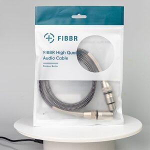 FIBBR XLR Cable 100ft/30M, Microphone Cable Nylon Braided XLR Male to Female Heavy Duty Balanced Microphone Cord Compatible with Preamps/Speaker Systems and More