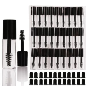 cosidea 29 pcs empty mini 3ml mascara tubes and wand for castor oil, small sample size eyelash growth packing tube container