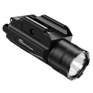 cronhawk 1350 lumens rail mounted pistol flashlight, rechargeable gun flashlights for pistol airsoft