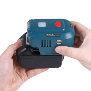 EID Portable Power Inverter for Makita 18V Battery,150W Power Station AC Outlet with Dual USB, DC 18V to AC 120V Inverter Generator/Power Supply Charger for Camping Travel RVs Home Use