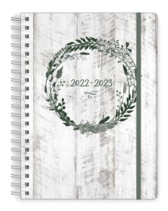 southworth academic planner (july 2022-june 2023), 8.5" x 11", rustic sage wreath, premium 28#/105 gsm paper, twin wire (91036)