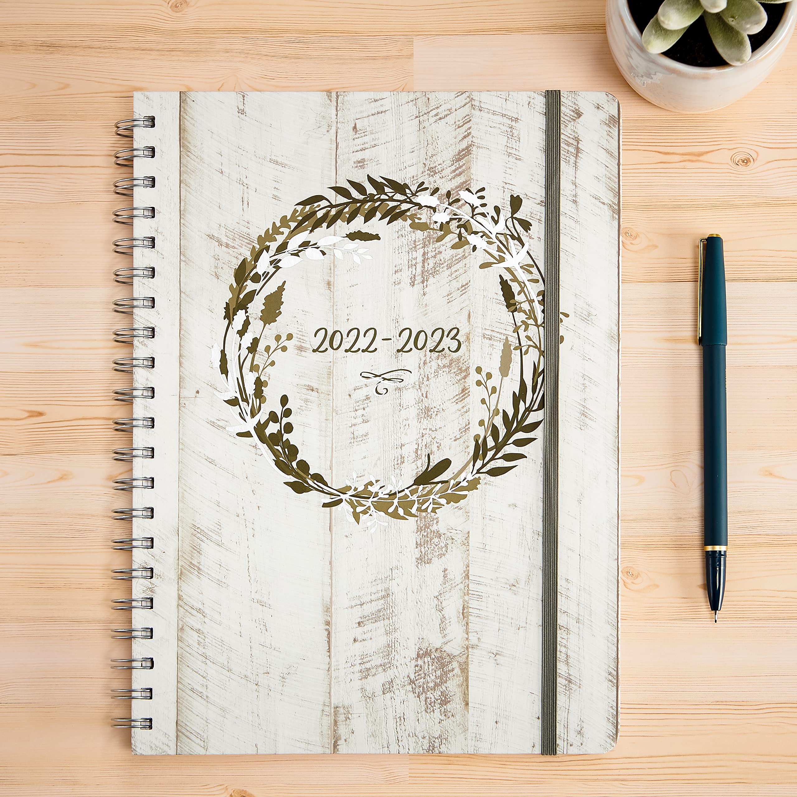 Southworth Academic Planner (July 2022-June 2023), 8.5" x 11", Rustic Sage Wreath, Premium 28#/105 gsm Paper, Twin Wire (91036)