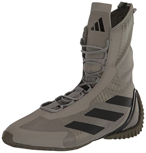 adidas Unisex Speedex Ultra Boxing Shoe, Silver Pebble/Black/Olive Strata, 10 US Men