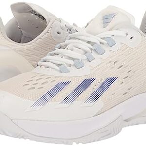 adidas Women's Adizero Cybersonic Sneaker, White/White/Halo Blue, 7.5