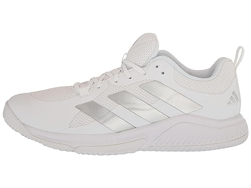 adidas Women's Court Team Bounce 2.0 Sneaker, White/Silver Metallic/Grey One, 9