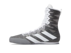 adidas unisex hog 4 boxing shoe, grey/white/black, 12 us men