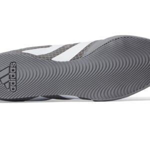 adidas Unisex Hog 4 Boxing Shoe, Grey/White/Black, 12 US Men