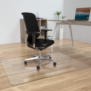 Amyracel Large Office Chair Mat for Hardwood Floor, 46” x 60” Clear Desk Chair Mat for Hard Floors, Easy Glide Floor Protector Mat for Office Chairs