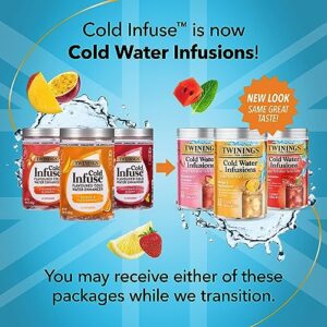 Twinings Cold Infuse Water Enhancer Tea Sampler, Strawberry-Lemon, Mango-Passionfruit, Watermelon-Mint, 12 Count (Pack of 3)