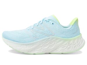 new balance women's fresh foam x more v4 running shoe, bleach blue/green aura/white, 13 wide