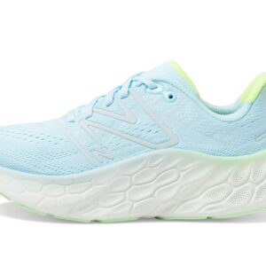 New Balance Women's Fresh Foam X More V4 Running Shoe, Bleach Blue/Green Aura/White, 13 Wide