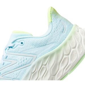 New Balance Women's Fresh Foam X More V4 Running Shoe, Bleach Blue/Green Aura/White, 13 Wide