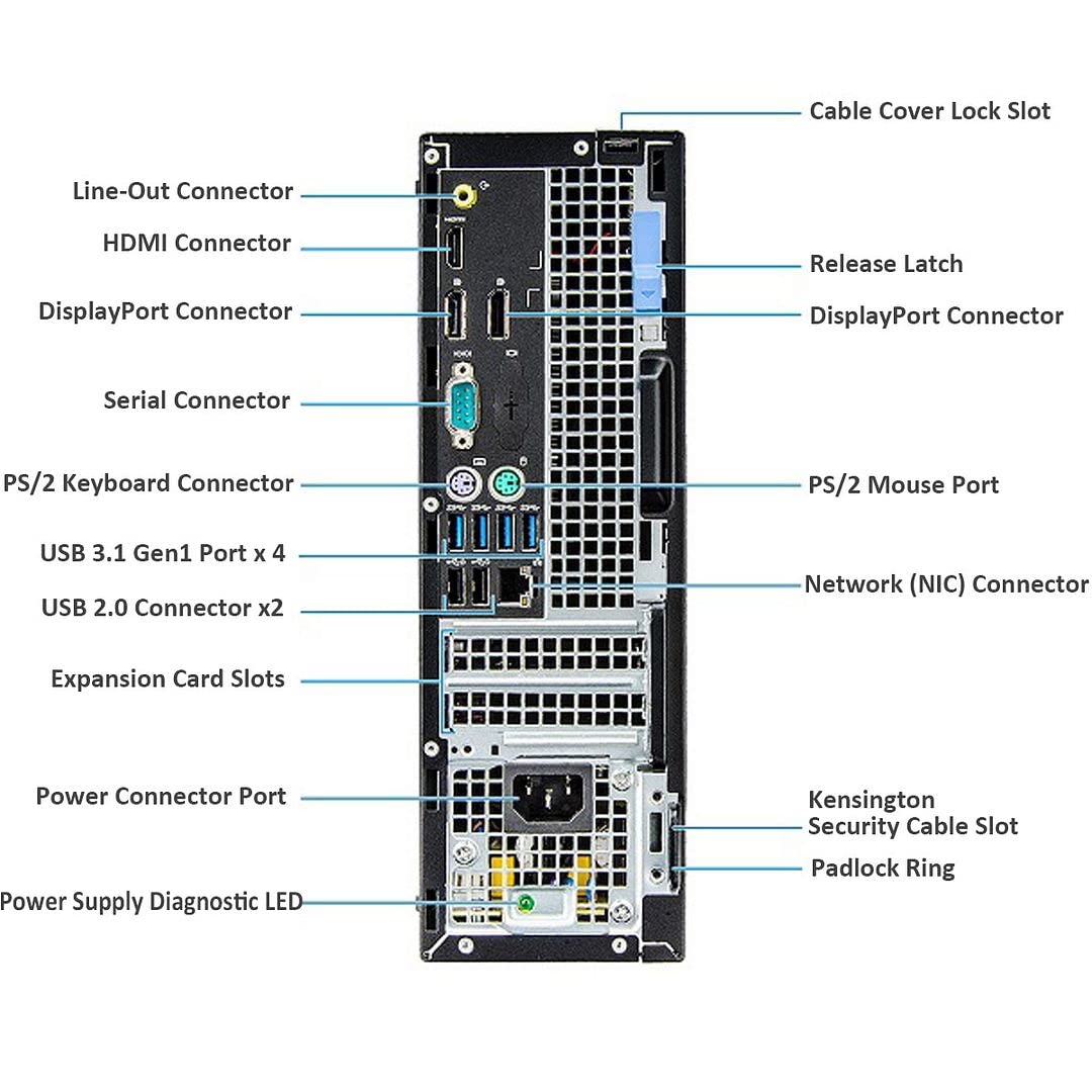 Dell OptiPlex 7050 SFF Desktop Computer PC,Intel Core i7-7700 3.60GHz,32GB DDR4 Ram 512GB NVMe M.2 SSD,Built-in WiFi & Bluetooth,HDMI,DVD-RW,Windows 10 Pro,Wireless Keyboard & Mouse(Renewed)