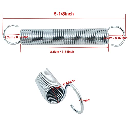 Souldershop 5-1/8 inch Replacement Recliner Chair Spring Mechanism Furniture Tension Springs Short Neck Style (Pack of 1)