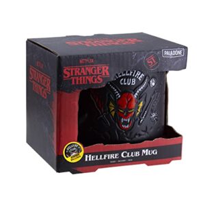 Paladone Stranger Things Hawkins High Hellfire Club Demon Embossed Ceramic Coffee Mug 400ml | Officially Licensed Horror Movie Merchandise