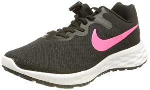 nike revolution 6 flyease nn womens running trainers dc8997 sneakers shoes (uk 4 us 6.5 eu 37.5, black hyper pink iron grey 002)