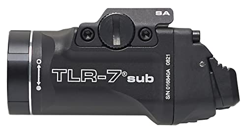 Streamlight 69404 TLR-7 Sub 500-Lumen Pistol Light Without Laser Designed Exclusively and Solely for Railed Springfield Hellcat, Includes Mounting Kit with Keys, Black