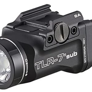 Streamlight 69404 TLR-7 Sub 500-Lumen Pistol Light Without Laser Designed Exclusively and Solely for Railed Springfield Hellcat, Includes Mounting Kit with Keys, Black