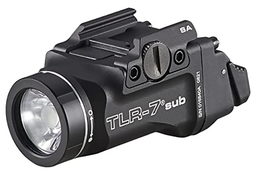 Streamlight 69404 TLR-7 Sub 500-Lumen Pistol Light Without Laser Designed Exclusively and Solely for Railed Springfield Hellcat, Includes Mounting Kit with Keys, Black