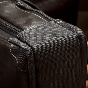 LIGHTSPEED Aviation Duke Flight Bag - Sophisticated & Functional Leather Gear Backpack For Pilots - Rich Oiled Cowhide With Protective PVC Bottom