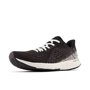 new balance women's fresh foam x tempo v2 running shoe, black/sea salt/dark silver metallic, 9