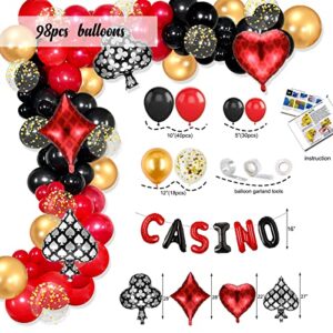 Casino Theme Party Decorations, Casino Birthday Party Decorations Supplies, Las Vegas Party Decorations, Poker Happy Birthday Backdrop, Casino Honeycomb Centerpieces, Casino Balloons Garland