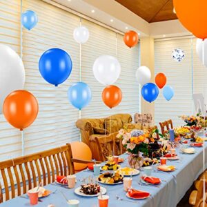 198 Pcs Orange and Blue Balloons Garland Arch Kit 18 12 10 5 Inch Orange Blue White Latex Balloon Orange Blue Confetti Balloons for Kids Target Sign War Birthday Party Decorations Supplies