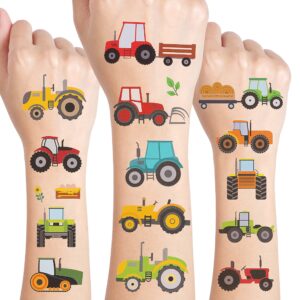 24 sheets tractor temporary tattoos, birthday decorations tractor party favors