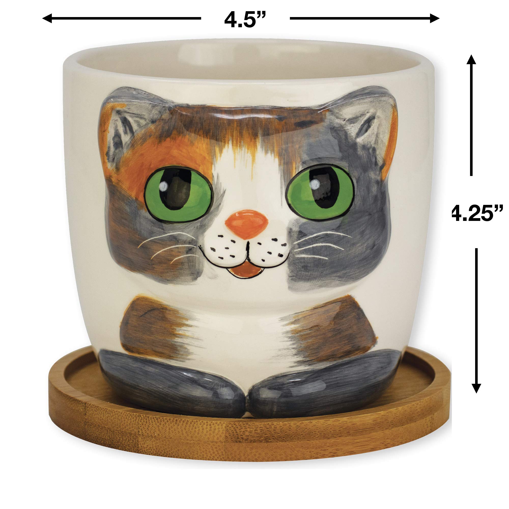 Window Garden Cat Planter - Large Kitty Pot for Indoor House Plants, Succulents, Flowers and Herbs (Sebby) & Animal Planters - Large Kitty Pot (Barney) Purrfect for Indoor Live House Plants