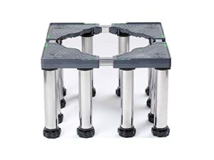 washing machine base fridge stand multi-functional adjustable base washer and dryer stand appliance refrigerator pedestal stand with 12 stainless steel legs[12legs-legs hight 9.8in]