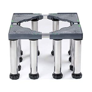 Washing Machine Base Fridge Stand Multi-Functional Adjustable Base Washer and Dryer Stand Appliance Refrigerator Pedestal Stand with 12 Stainless Steel legs[12legs-Legs Hight 9.8in]